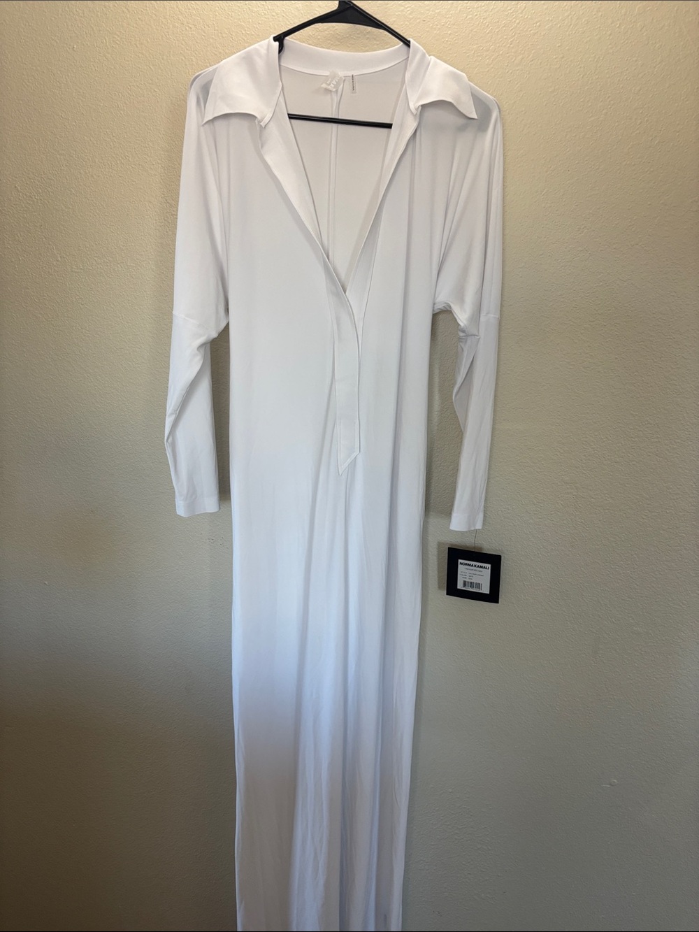 White Maxi Shirt Dress with Collar